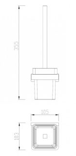 Щётка для туалета ABBER Westen AA1732G золото матовое